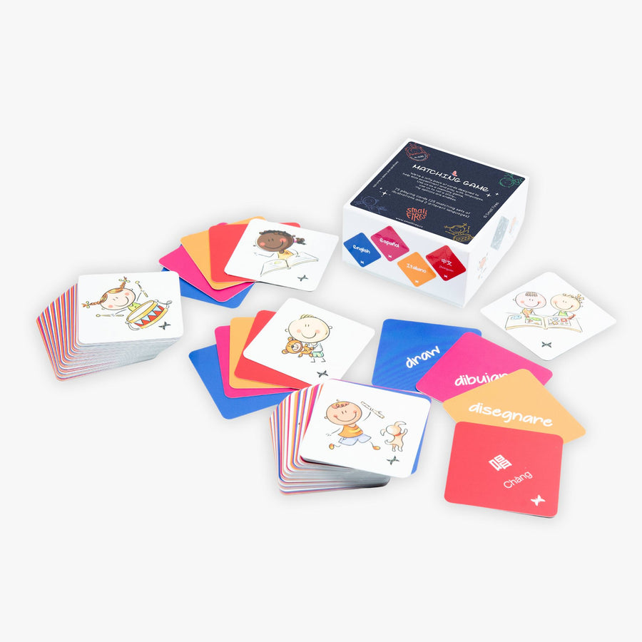 Matching Game - Learn Action Words (Four Languages)